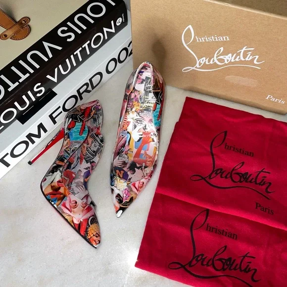 Christian Louboutin Hot Chick Printed 100mm Pumps - Picture 10 of 10